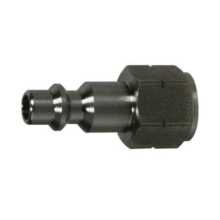 MIDLAND METAL QuickDisconnect Plug, Universal, Plug FittingConnector Type, 14 Nominal Size, FNPT, 250 psi, S 28534SS